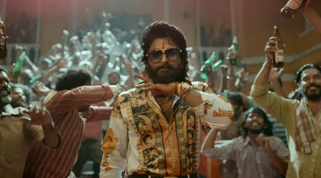Allu arjun in a scene from pushpa