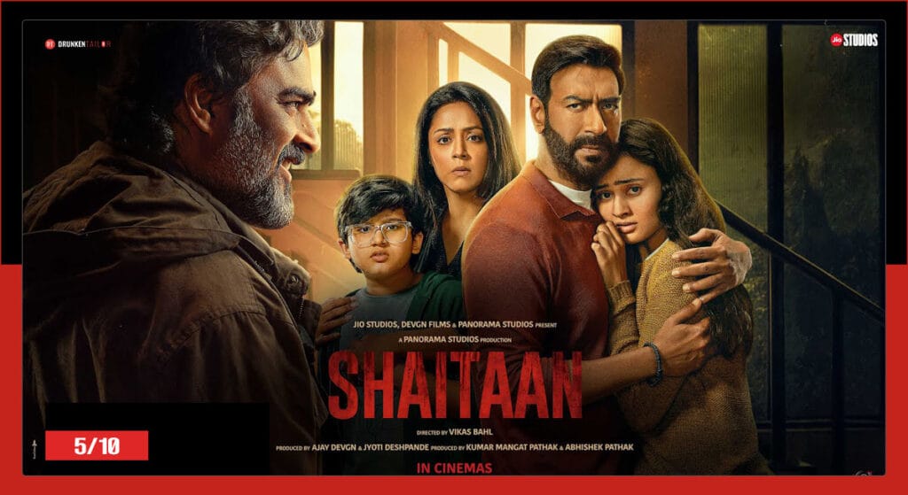 Shaitaan Starring R. Madhavan and Ajay Devgn on number 5th.
