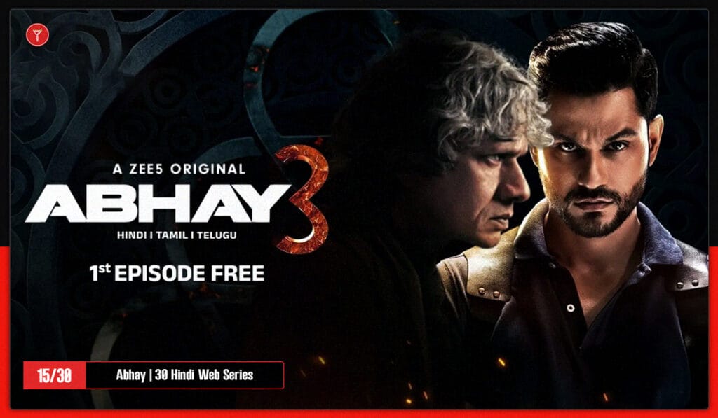 Abhay is on 15th on the list of 30 Indian Web series to watch in 2025